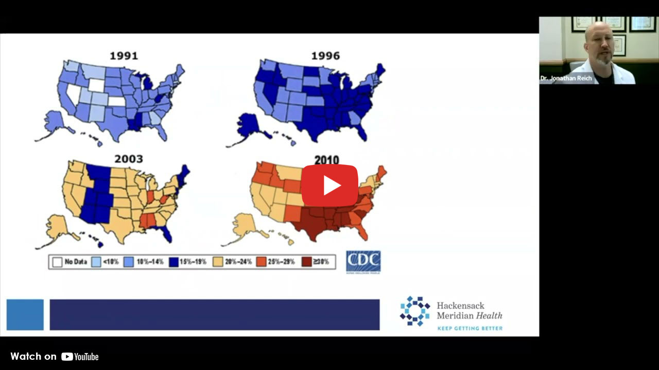 photos of four maps of America with various colors making up the states