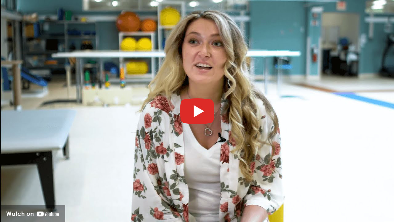 Women speaking in a rehab setting