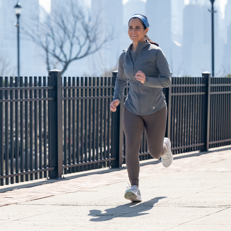 young woman running
